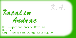 katalin andrae business card